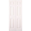 Masonite 30 in. x 80 in. Molded Textured 6-Panel White Hollow Core Composite Interior Closet Bi-Fold Door