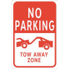 HY-KO 12 in. x 18 in. No Parking Tow Away Zone Heavy-Duty Sign