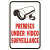 HY-KO 12 in. x 18 in. These Premises Protected by Video Surveillance Sign