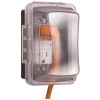 N3R PolyC Clear 1-Gang Weatherproof In-Use Electrical Outlet Cover for Outdoor Outlet, UFAST 16-in-1, Horiz/Verti Mount