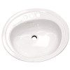 Bootz Industries 20 in. x 17 in. White Azalea Bathroom Sink Drop-In Oval (6 per Pack)