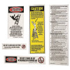 Werner Fiberglass Step Ladder Safety Labels, 375 lbs.