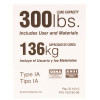 Werner Fiberglass Stepladder Duty Rating Labels, 300 lbs.