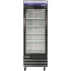 Norpole 28 in. W 23 cu. ft. Single Swing Glass Door Refrigerator in Black