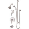Symmons Origins 2-Handle 1-Spray Tub and Shower Faucet with Hand Shower and Stops in Polished Chrome (Valve Included)