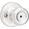 Kwikset Satin Chrome Mobile Home Bed/Bath Door Knob with Lock
