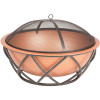 Fire Sense Barzelonia 26 in. Round Steel Fire Pit in Copper