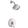 KOHLER Fairfax 1-Spray 6.5 in. Single Wall Mount Fixed Shower Head in Polished Chrome