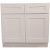 Design House Brookings Plywood Ready to Assemble Shaker 36x34.5x24 in. 2-Door 2-Drawer Base Kitchen Cabinet in White