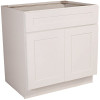 Design House Brookings Plywood Ready to Assemble Shaker 36x34.5x24 in. 2-Door Base Kitchen Cabinet Sink in White