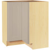 Hampton Bay Shaker Dove Gray Stock Assembled Lazy Susan Corner Base Kitchen Cabinet (28.5 in. x 34.5 in. x 16.5 in.)