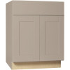 Hampton Bay Shaker Assembled 27x34.5x24 in. Base Kitchen Cabinet with Ball-Bearing Drawer Glides in Dove Gray