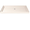 DreamLine SlimLine 54 in. D x 32 in. W Single Threshold Shower Base in Biscuit with Center Drain