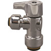 Tectite 1/2 in. Chrome-Plated Brass Push-To-Connect x 1/4 in. Push-To-Connect Quarter-Turn Angle Stop Valve