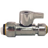 Tectite 1/2 in. Chrome-Plated Brass Push-To-Connect x 1/4 in. Push-To-Connect Quarter-Turn Straight Stop Valve