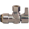 Tectite 1/2 in. Chrome-Plated Brass Push-to-Connect x 3/8 in. Compression Quarter-Turn Angle Stop Valve