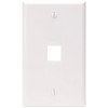 Leviton White 1-Gang Audio/Video Wall Plate (1-Pack)