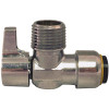 Tectite 1/2 in. Chrome-Plated Brass Push-To-Connect x 1/2 in. MIP Brass Quarter-Turn Angle Stop Valve