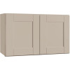 Hampton Bay Shaker Assembled 30x18x12 in. Wall Bridge Kitchen Cabinet in Dove Gray