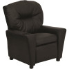 Flash Furniture Contemporary Black Leather Kids Recliner with Cup Holder