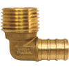 Apollo 3/4 in. Brass PEX-B Barb x 3/4 in. Male Pipe Thread Adapter 90-Degree Elbow