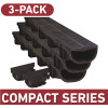 Compact Series 5.4 in. W x 3.2 in. D x 39.4 in. L Trench and Channel Drain Kit with Black Grate (3-Pack | 9.8 ft)