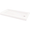 Bootz Industries ShowerCast 60 in. x 30 in. Single Threshold Shower Pan in White with Left Drain