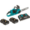 Makita 14 in. 18-Volt X2 (36-Volt) LXT Lithium-Ion Brushless Cordless Chain Saw Kit with Four 5.0 Ah Batteries and Charger