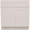 Design House Brookings Plywood Assembled Shaker 30x34.5x24 in. 2-Door Sink Base Kitchen Cabinet in White