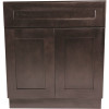 Design House Brookings Plywood Assembled Shaker 27x34.5x24 in. 2-Door 1-Drawer Base Kitchen Cabinet in Espresso