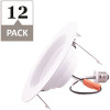 5 in. and 6 in. Retrofit 3000K Remodel Non-IC Rated Integrated LED Recessed Light Kit with White Trim (12-Pack)