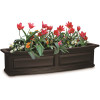 Mayne Nantucket 48 in. x 11.5 in. Self-Watering Espresso Polyethylene Window Box
