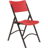 National Public Seating NPS 600 Series Blow Molded Folding Chair, Red, Pack of 4