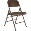 National Public Seating Brown Metal Stackable Folding Chair (Set of 4)