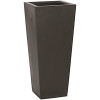 Vasesource 16 in. x 20 in. Matte Black Fiberstone Rectangular Planter