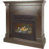 Pleasant Hearth 20,000 BTU 36 in. Compact Convertible Ventless Natural Gas Fireplace in Tobacco