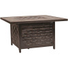 Fire Sense Armstrong 42 in. x 24 in. Square Cast Aluminum LPG Fire Pit Table in Antique Bronze