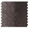Hexagonia SB Black Stainless 11.46 in. x 11.89 in. x 5mm Metal Self-Adhesive Wall Mosaic Tile (11.4 sq. ft. / case)