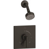 Symmons Duro 1-Spray Wall-Mounted Shower Trim with Volume Control in Matte Black - 1.5 GPM (Valve not Included)