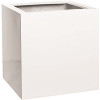 Vasesource Syrah 16 in. x 16 in. x 16 Opening White Round Bottom Fiberglass Planter