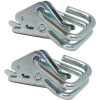 SNAP-LOC 2 in. Zinc-Plated Hook Ring Adapter with Triangle Opening to Connect E-Track To Rope and Cable (2-Pack)