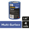 3M ScotchBlue 1.41 in. x 60 yds. Painter's Tape (Value Pack, 4 Rolls/Pack) 3M ScotchBlue 1.41 in. x 60 yds. Painter's Tape (Value Pack, 4 Rolls/Pack)