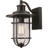 Globe Electric Turner 1-Light Black Outdoor Wall Lantern Sconce