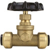 Tectite 1/2 in. Brass Push-To-Connect Stop Valve with Drain