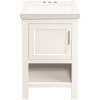 Glacier Bay Spa 18.5 in. W Bath Vanity in White with Cultured Marble Vanity Top in White with White Sink