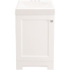 Glacier Bay Shaila 18.5 in. W Bath Vanity in White with Cultured Marble Vanity Top in White with White Sink Glacier Bay Shaila 18.5 in. W Bath Vanity in White with Cultured Marble Vanity Top in White with White Sink