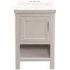 Glacier Bay Spa 18.5 in. W Bath Vanity in Dove Gray with Cultured Marble Vanity Top in White with White Sink