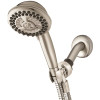 Waterpik 9-Spray 4.5 in. Single Wall Mount 1.8 GPM Handheld Adjustable Shower Head in Brushed Nickel