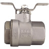 Apollo 1-1/2 in. Stainless Steel FNPT x FNPT Full-Port Ball Valve with Tee Handle