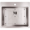 Elkay Crosstown Drop-In/Undermount Stainless Steel 25 in. 1-Hole Single Bowl Kitchen Sink with Bottom Grid